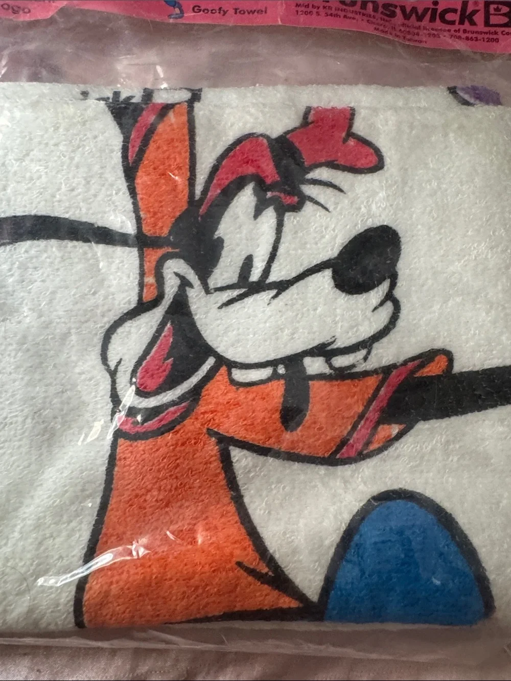 VTG Disney Brunswick Goofy Bowling Towel New Sealed Deadstock Rare